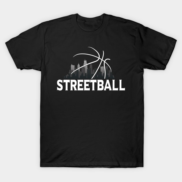 Streetball Skyline - for streetbasket player T-Shirt by Manikool